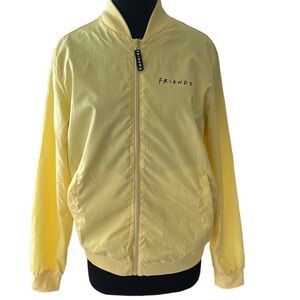 FRIENDS yellow Central Perk Bomber Jacket Size Medium